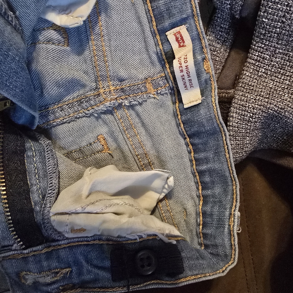 Levi's Light Blue Denim with Black Button